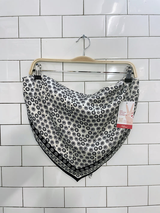 garage strapless satin scarf top