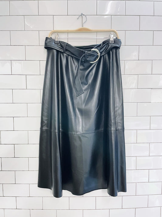 anthro bailey 44 faux leather midi skirt