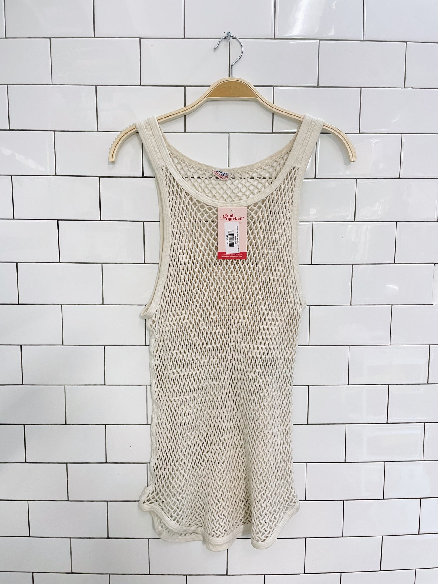 vintage 70s bryne scandinav fishnet tank