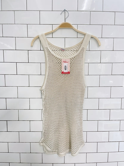 vintage 70s bryne scandinav fishnet tank