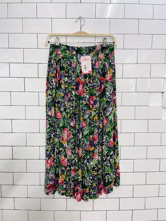 vintage della spiga floral midi skirt