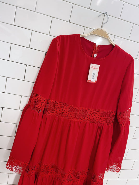 vintage 70s hippie boho long sleeve tiered maxi dress