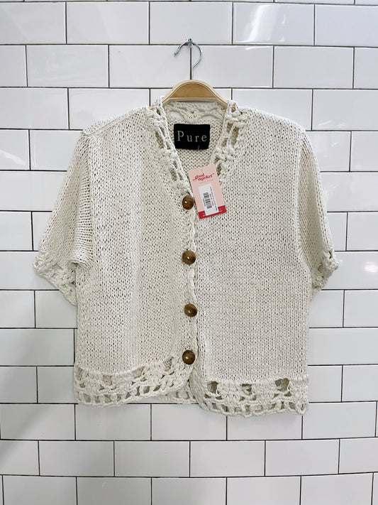 PURE hand knit ss summer cardigan