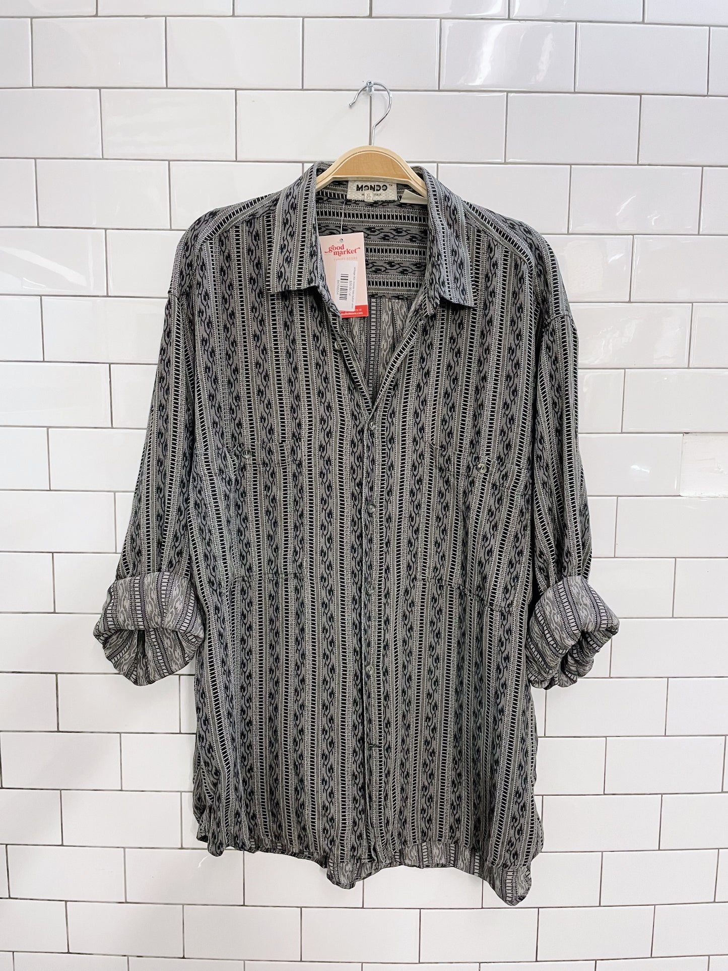 vintage 90s mondo italy button down