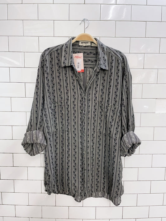 vintage 90s mondo italy button down