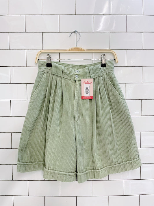 vintage tribal high rise chunky cord trouser short