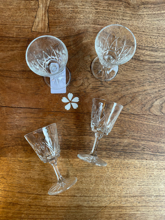 x4 crystal shot glasses