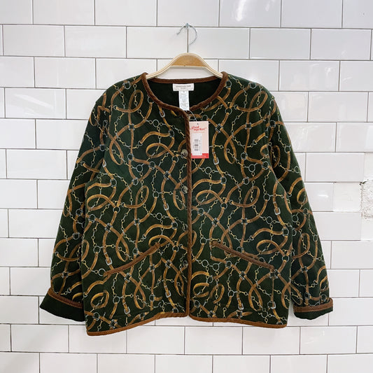 vintage 90s JNY quilted equestrian chore jacket
