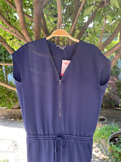 vince zipper neck sleeveless jumpsuit