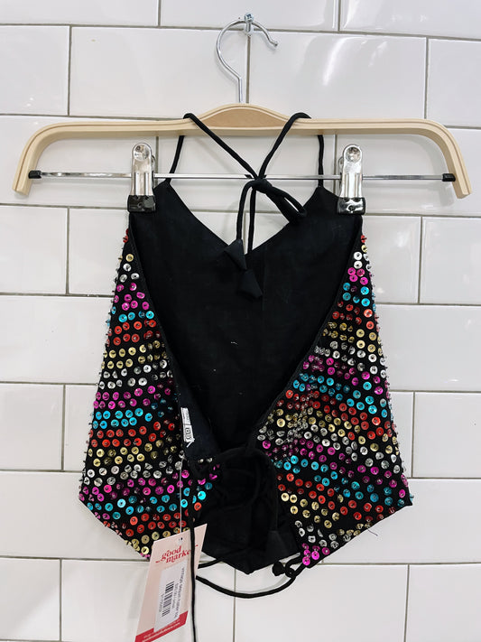 vintage sequin halter top