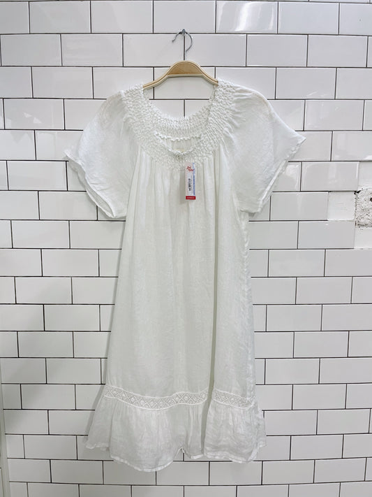 cynthia rowley 100% linen summer dress