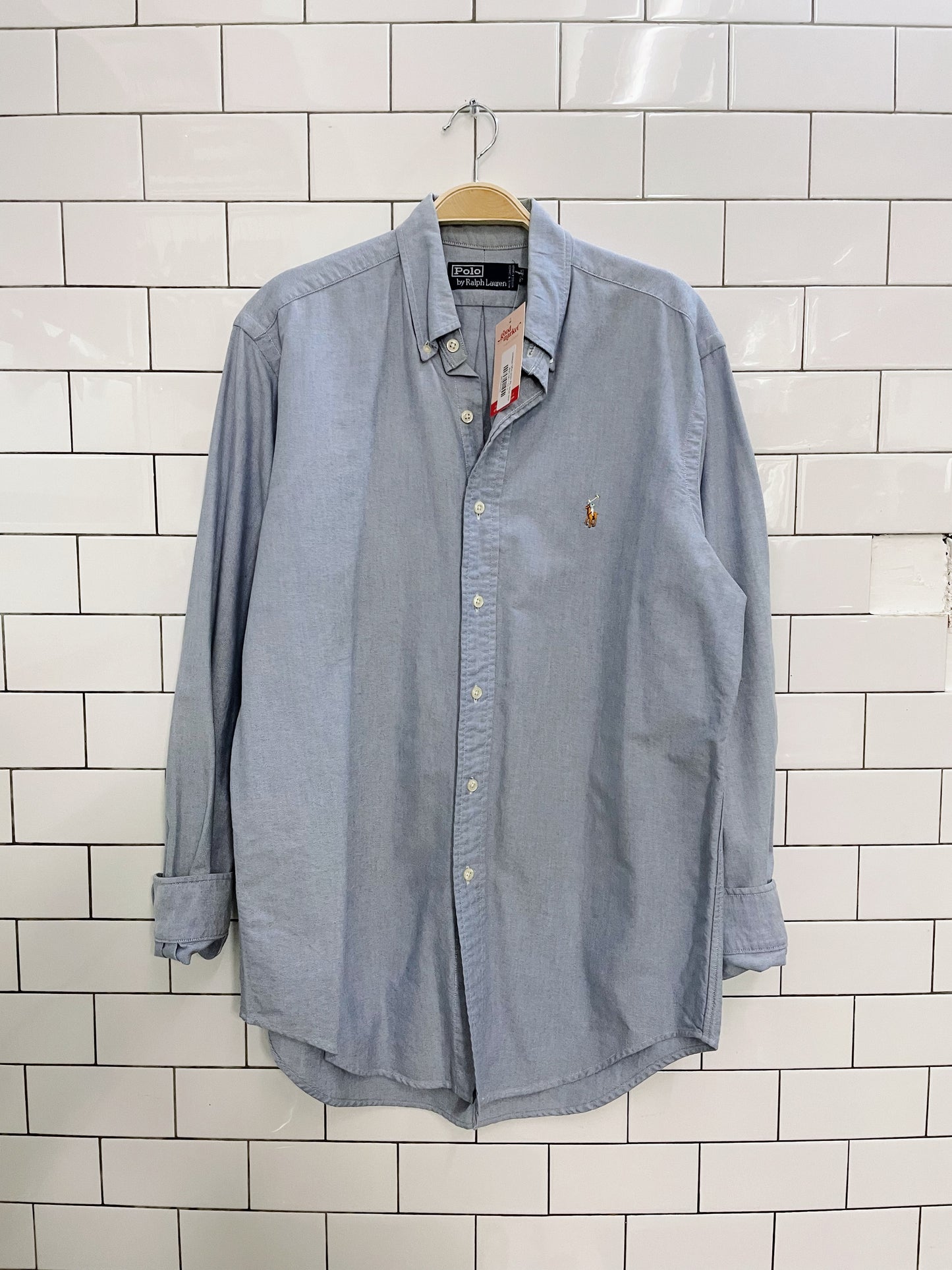 vintage 90s polo RL blue shirt