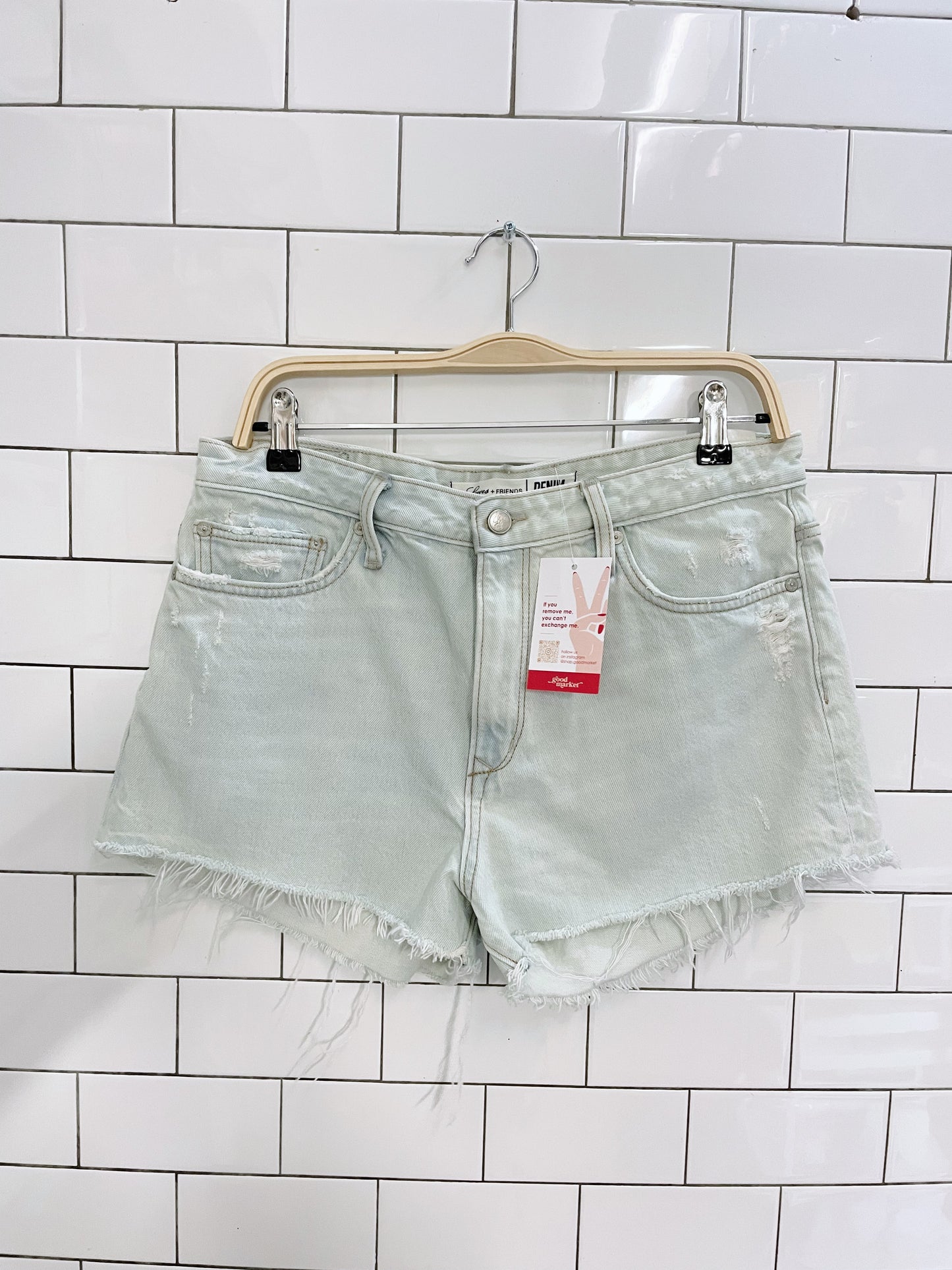 lovers & friends cut off denim shorts