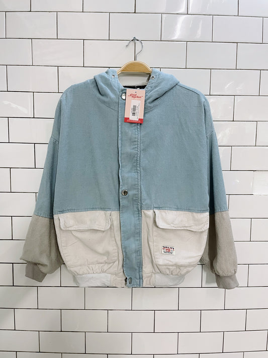 vintage cord hooded light jacket