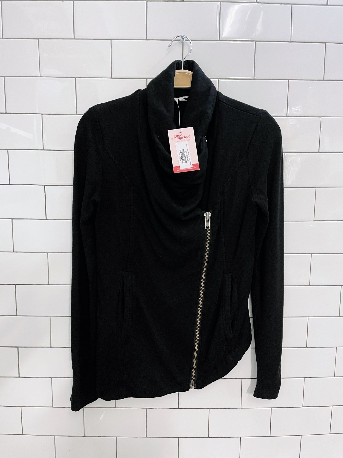 helmut lang villous zip front sweatshirt