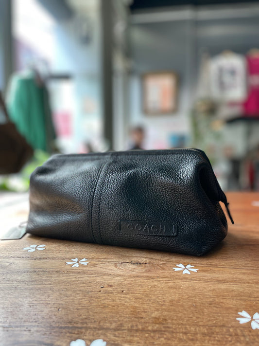 vintage coach leather dopp kit toiletry bag