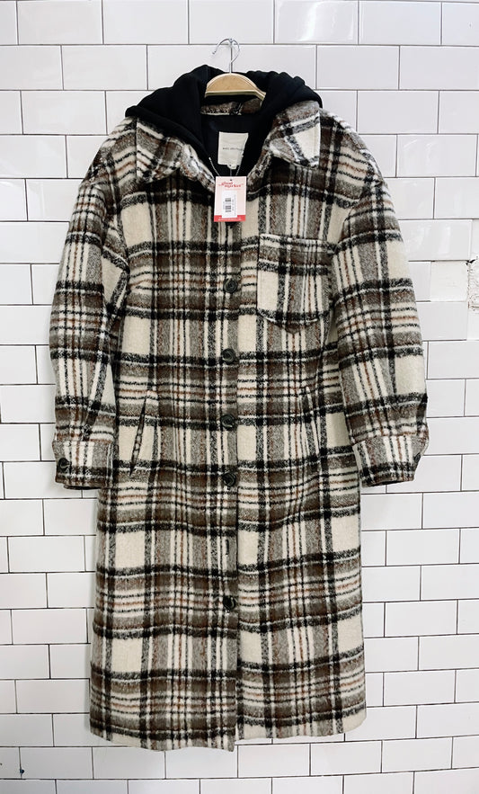 anthro avec les filles hooded long shirt jacket