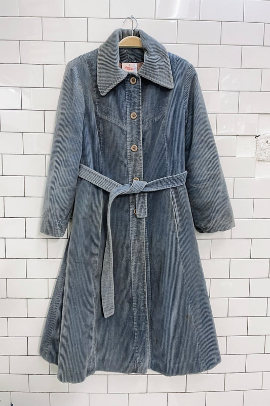vintage chunky cord trench coat