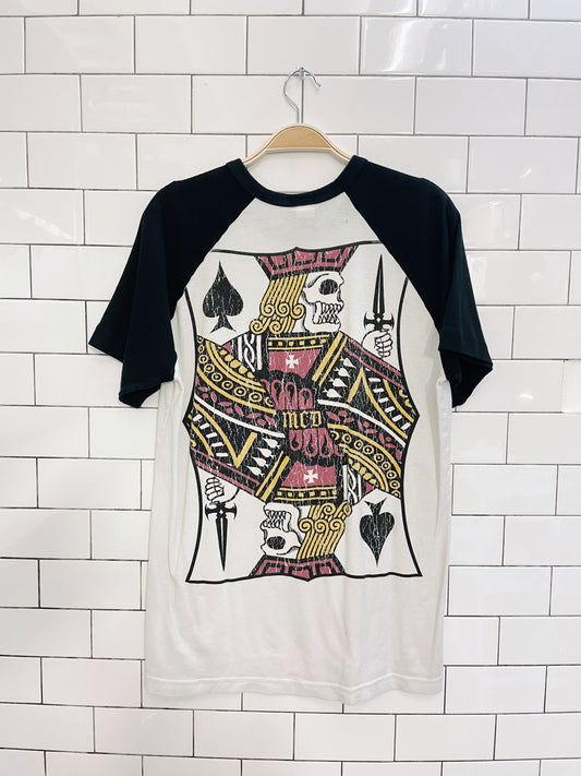 vintage made in usa skull jack of hearts tee