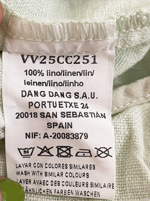 indi & cold 100% linen full button vest top | made in spain - good market thrift store