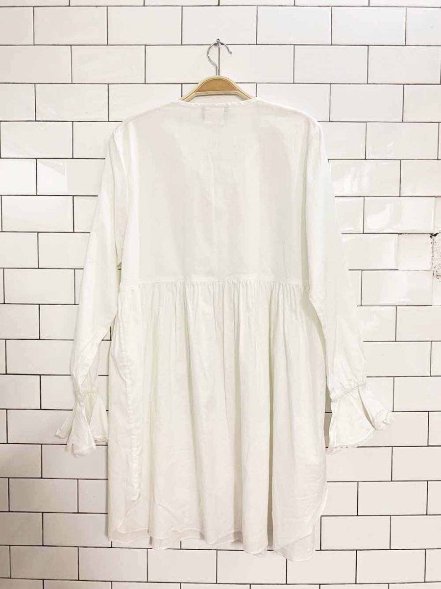 intimate details crochet knit peter pan collar baby doll mini dress - good market thrift store