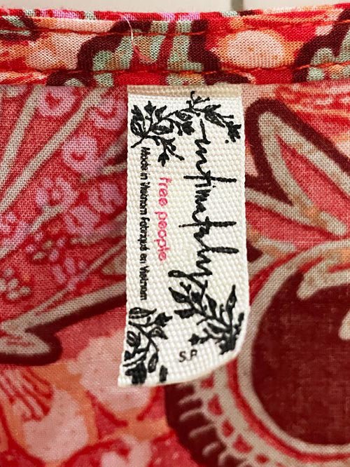 intimately free people forever yours smocked floral ruffle slit slip maxi dress - good market thrift store