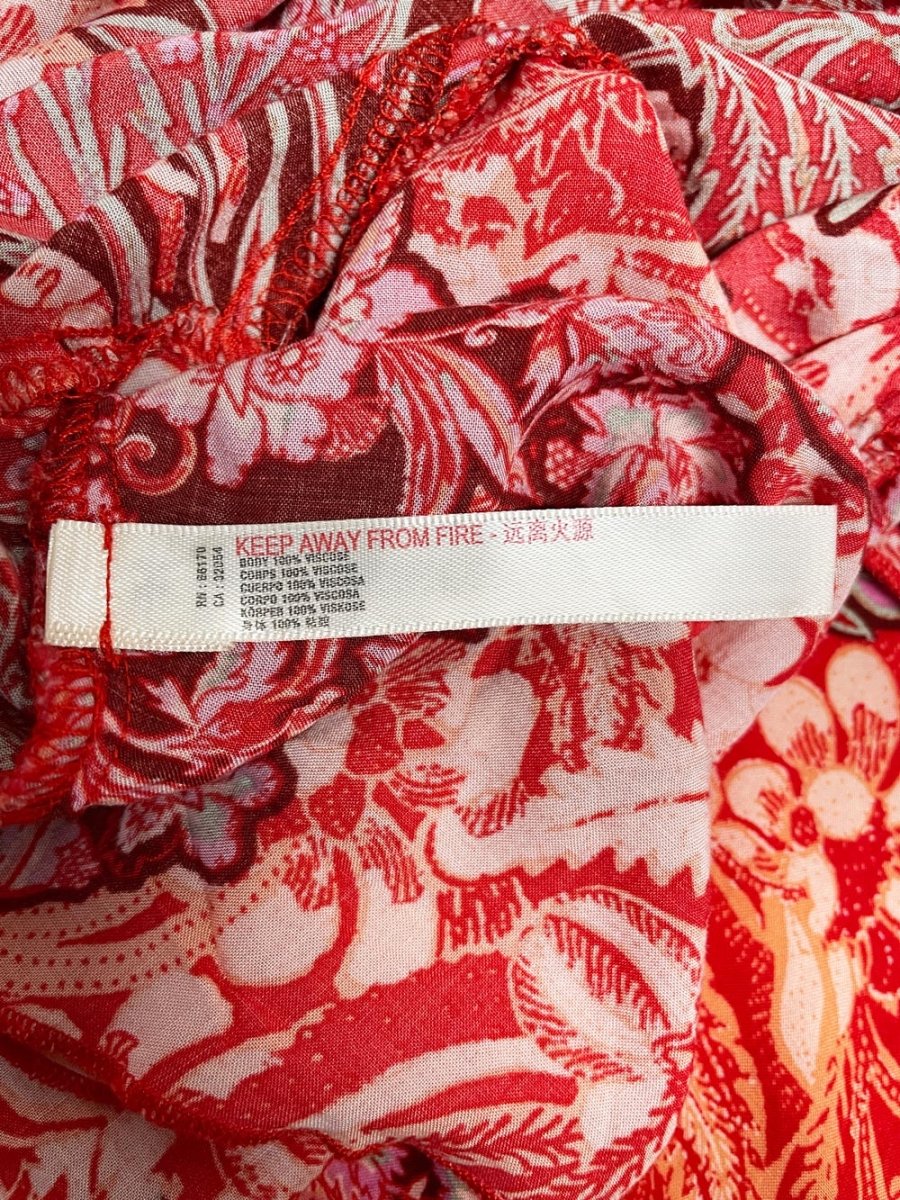 intimately free people forever yours smocked floral ruffle slit slip maxi dress - good market thrift store