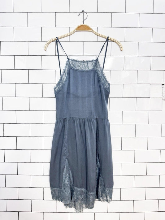 intimately free people lace trim slip mini dress - good market thrift store