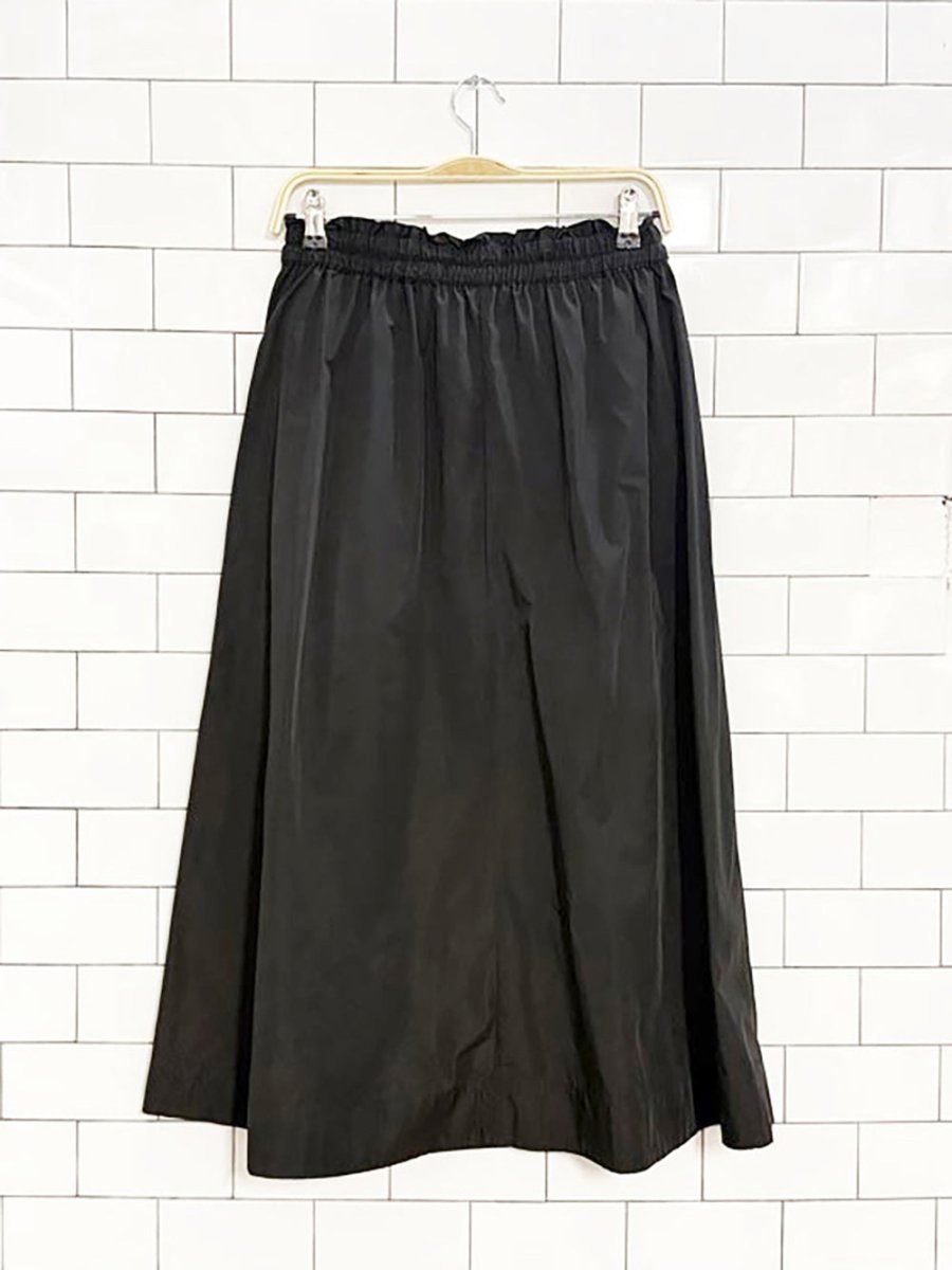 inwear nylon snap button drawstring midi skirt - good market thrift store