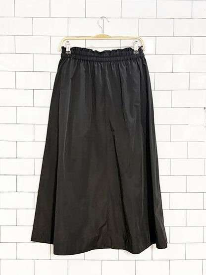 inwear nylon snap button drawstring midi skirt - good market thrift store
