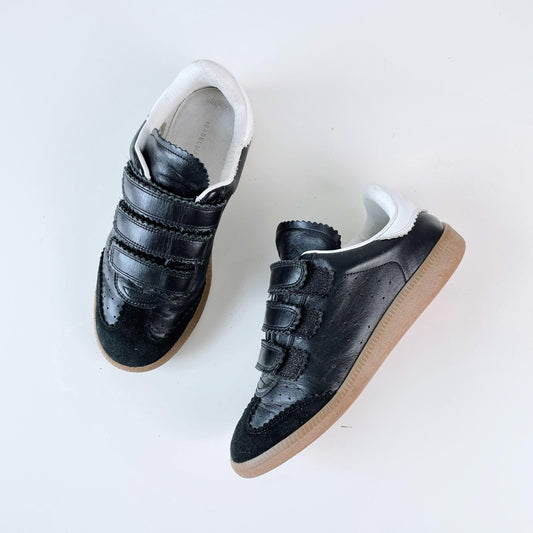 isabel marant 2023 beth leather velcro sneakers
