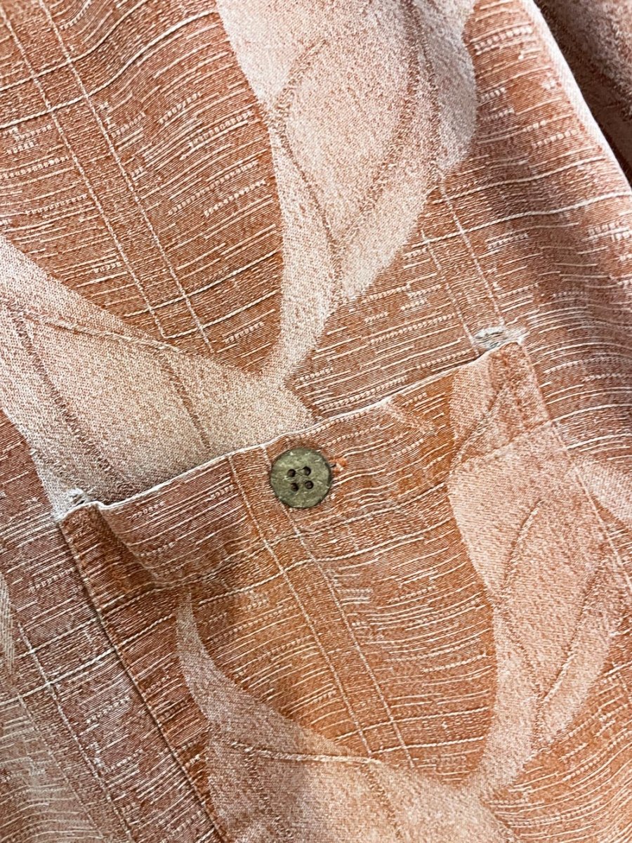 island shores 100% silk full button cabana shirt - good market thrift store