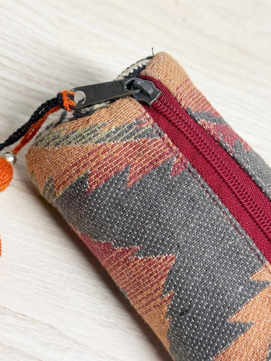 "it matters!" studio aztec woven tassel zip case - good market thrift store