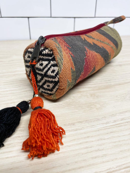 "it matters!" studio aztec woven tassel zip case - good market thrift store
