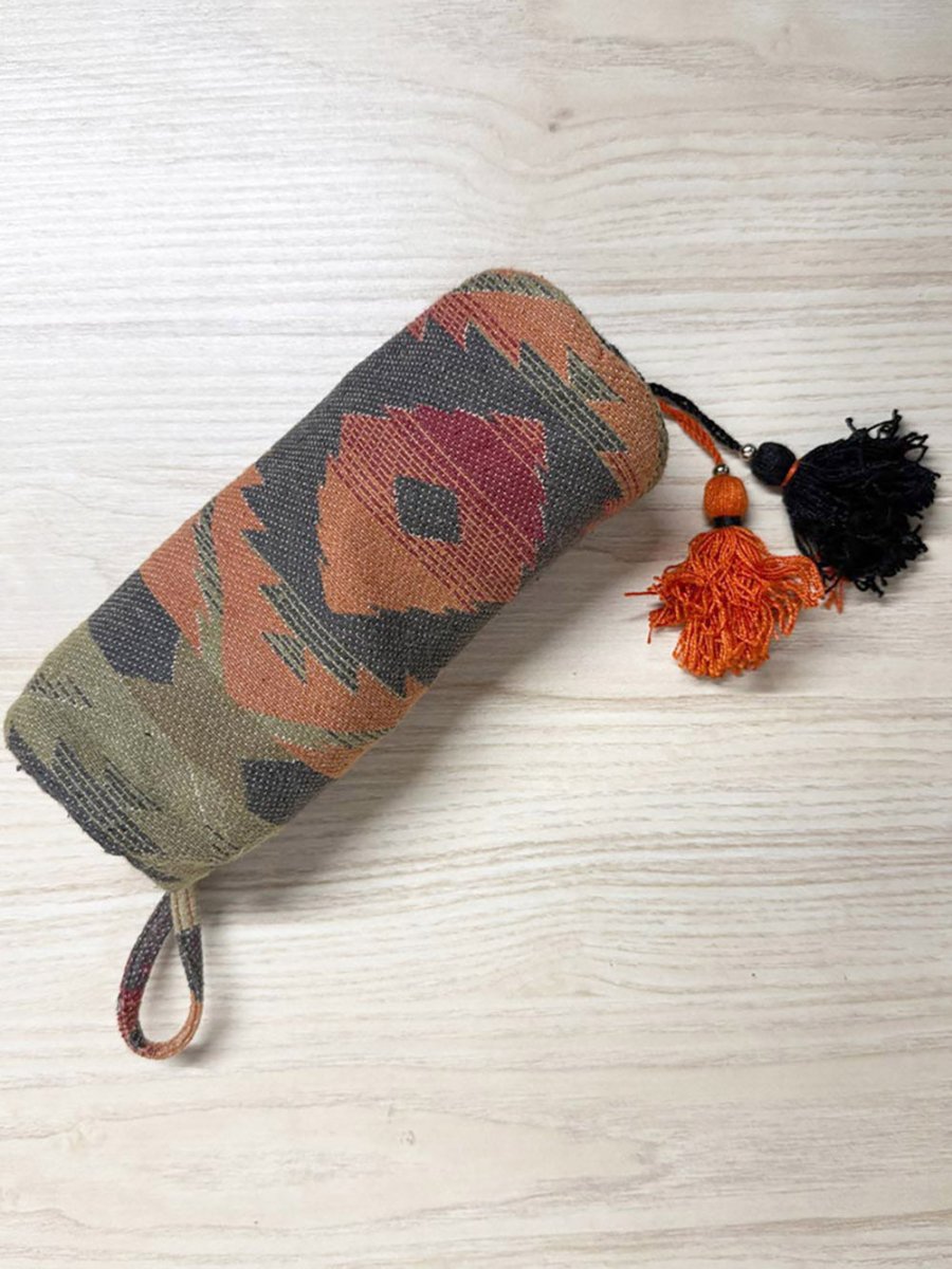 "it matters!" studio aztec woven tassel zip case - good market thrift store