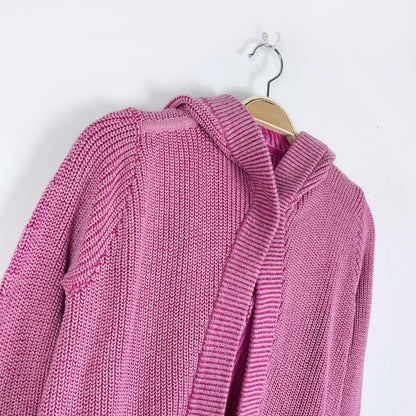ivivva pink cotton knit cardigan sweater - size 10