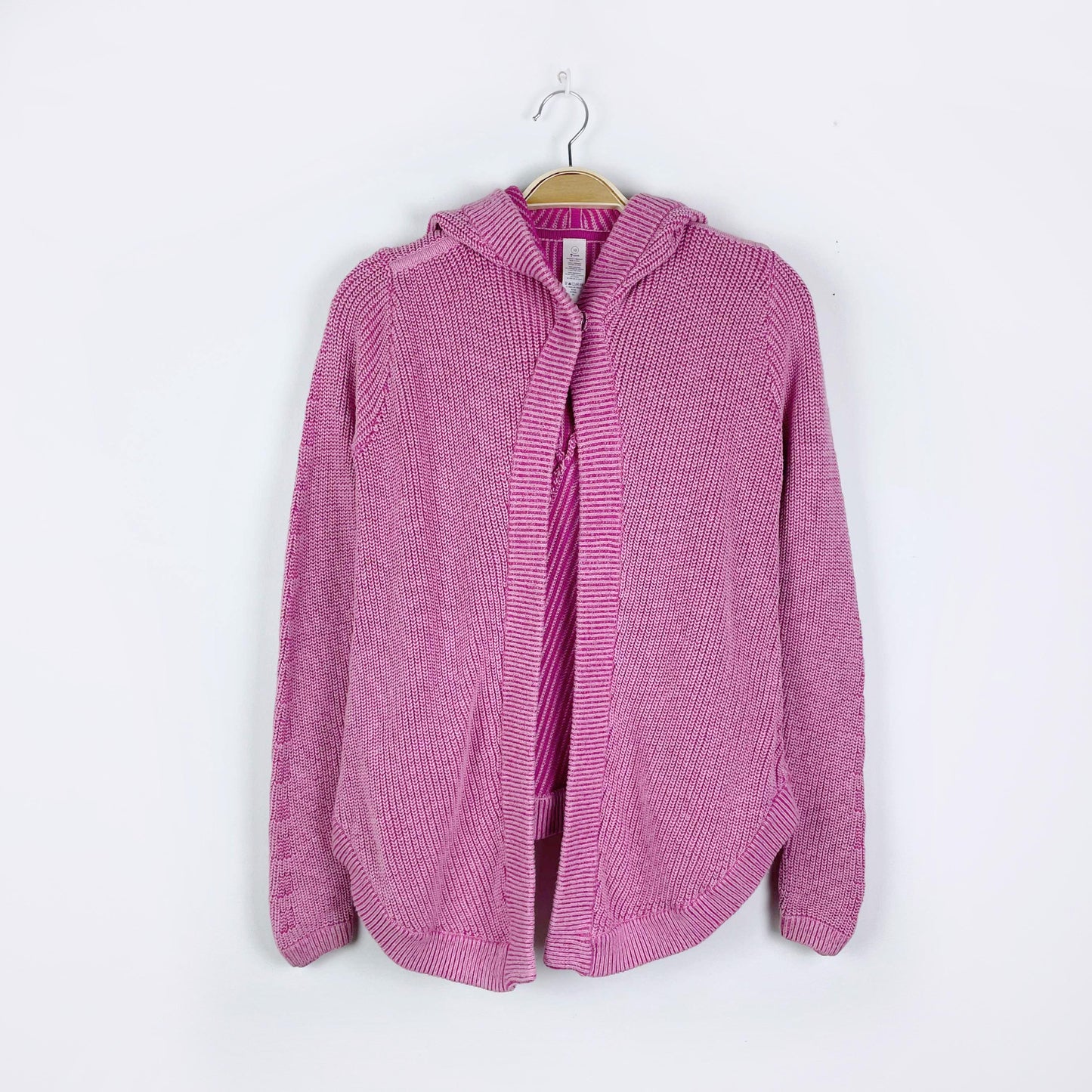 ivivva pink cotton knit cardigan sweater - size 10