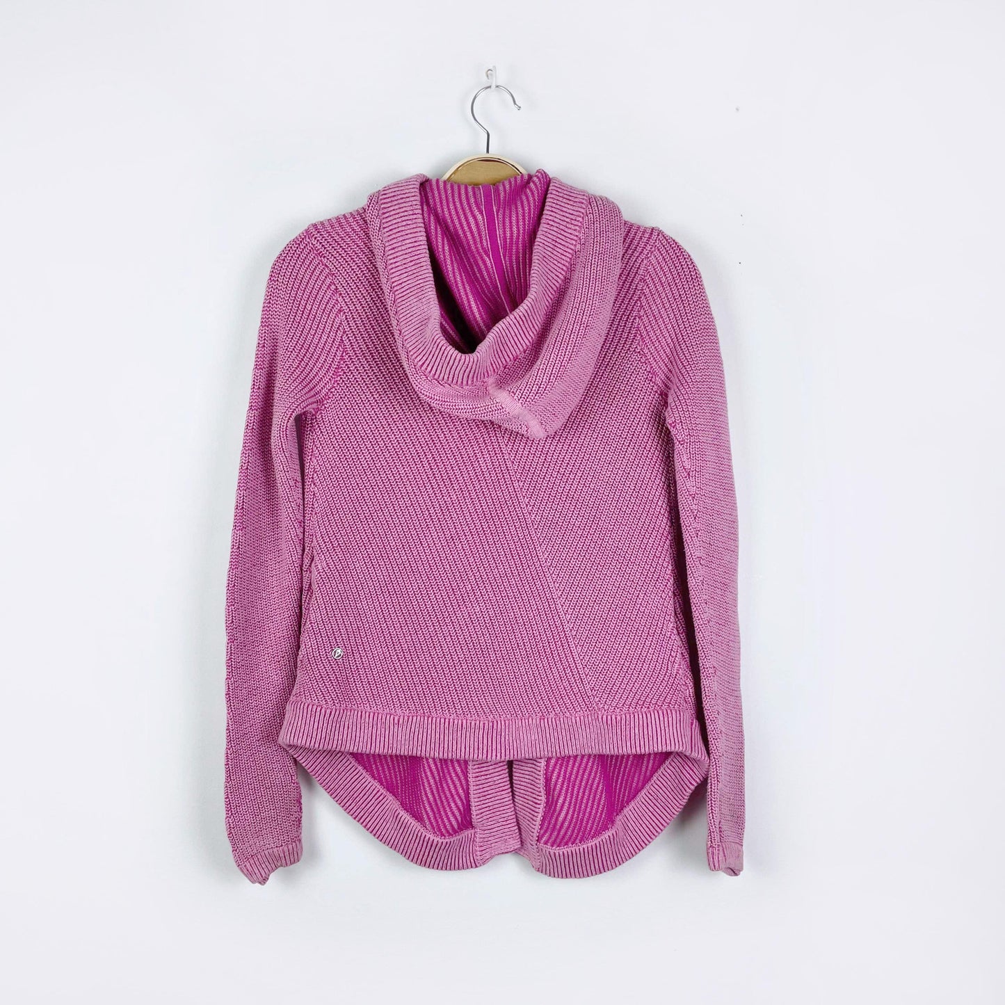 ivivva pink cotton knit cardigan sweater - size 10