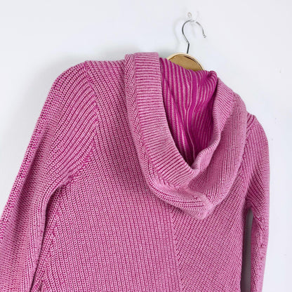 ivivva pink cotton knit cardigan sweater - size 10
