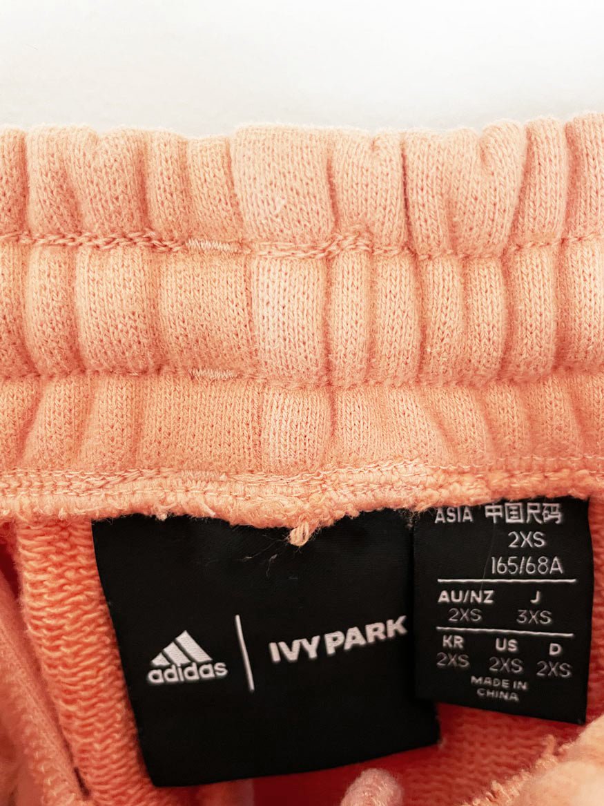 ivy park x adidas three stripes french terry sporty prep shorts - good market thrift store