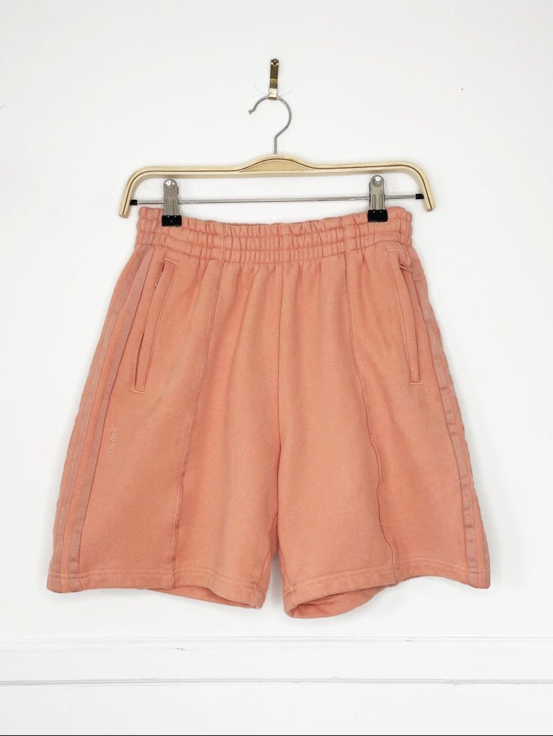 ivy park x adidas three stripes french terry sporty prep shorts - good market thrift store