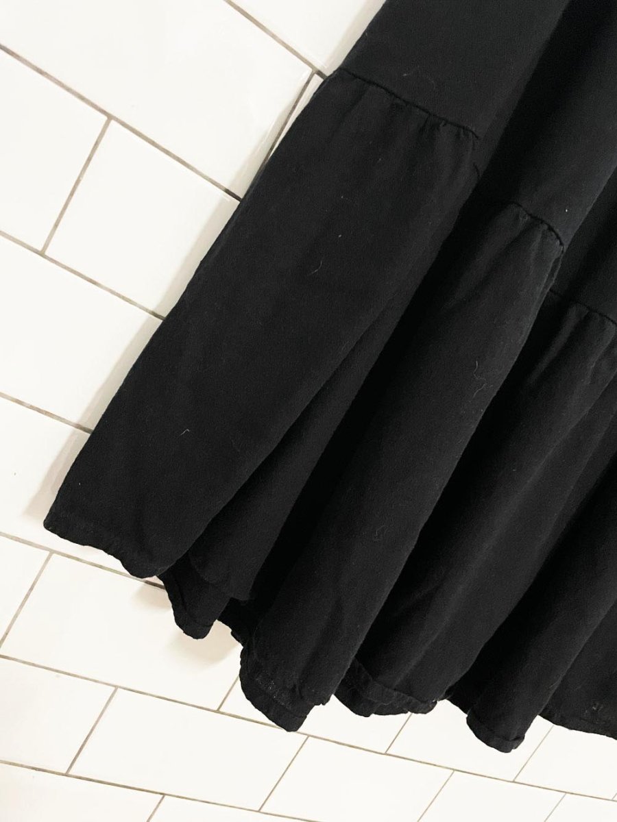 iyla linen - blend tiered boho midi skirt - good market thrift store