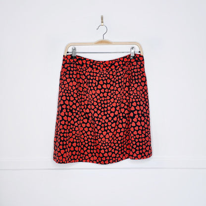 j crew pleated hearts mini skirt