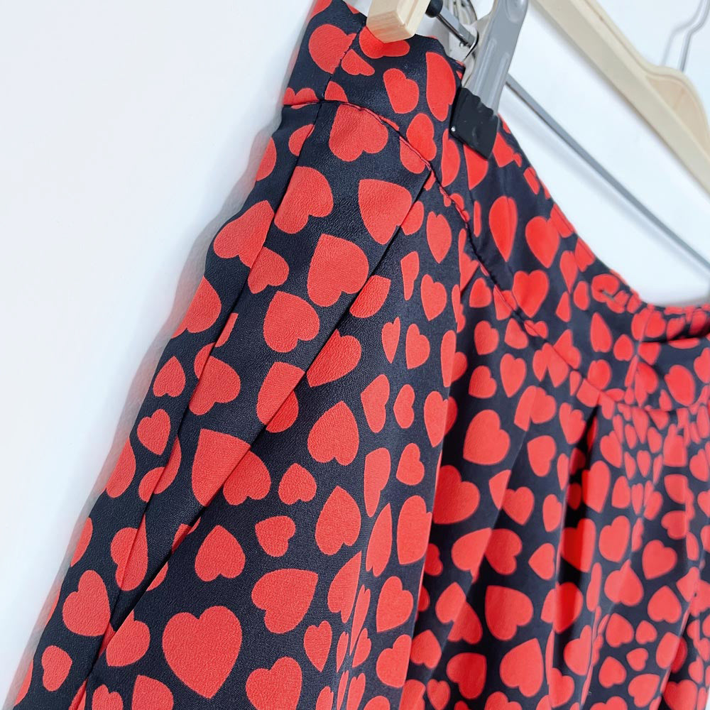 j crew pleated hearts mini skirt