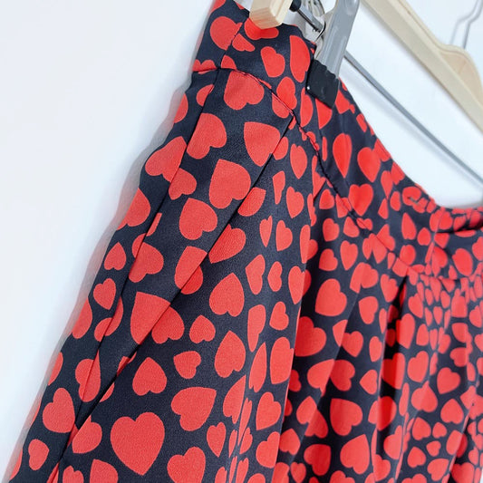 j crew pleated hearts mini skirt