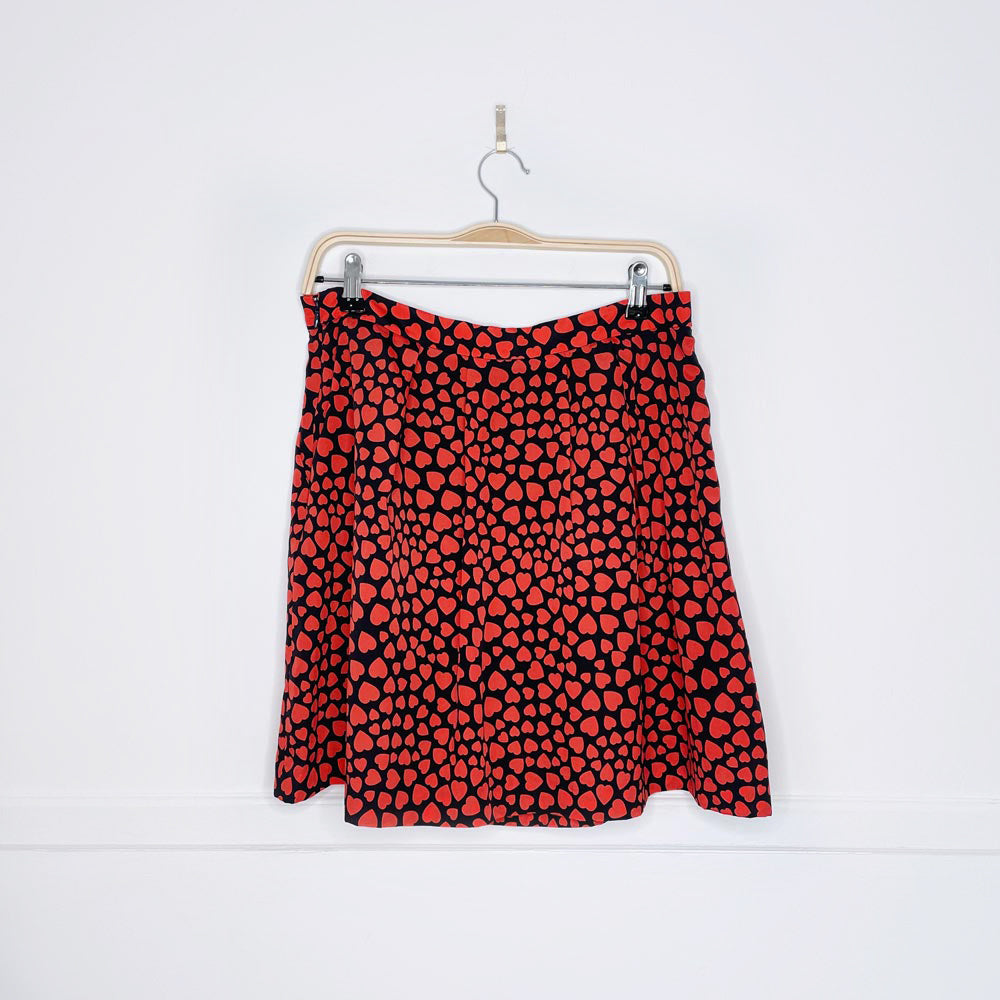 j crew pleated hearts mini skirt