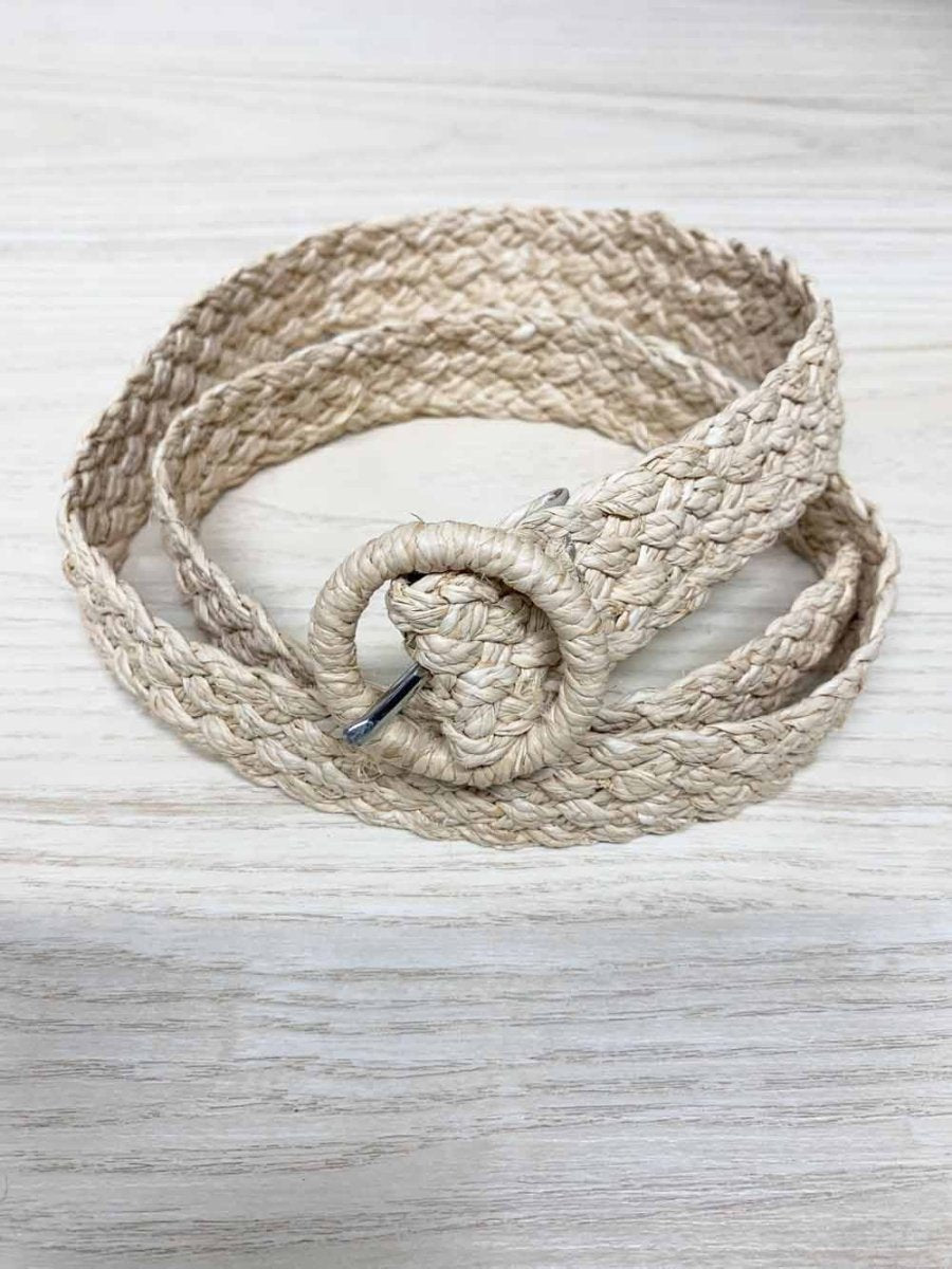 j crew raffia braided woven summer belt - good market thrift store