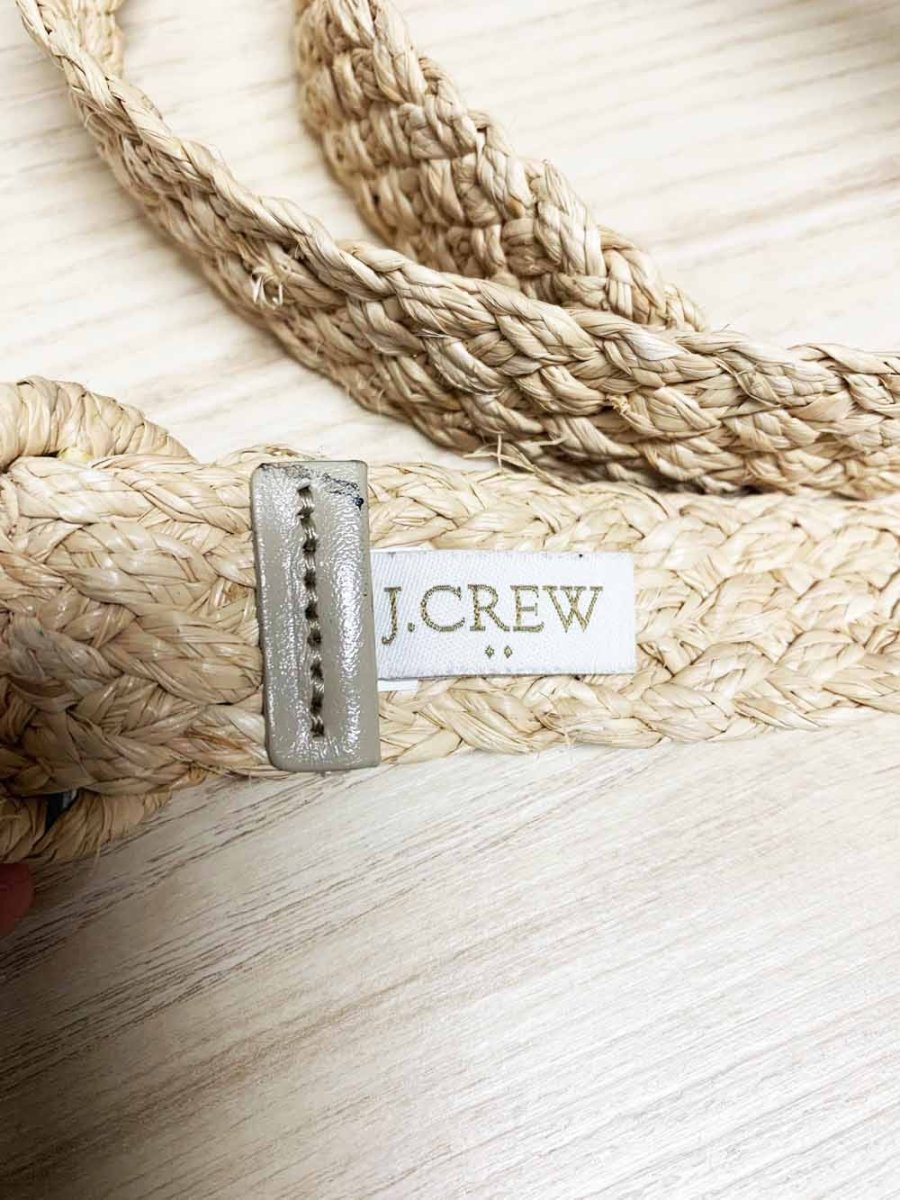 j crew raffia braided woven summer belt - good market thrift store
