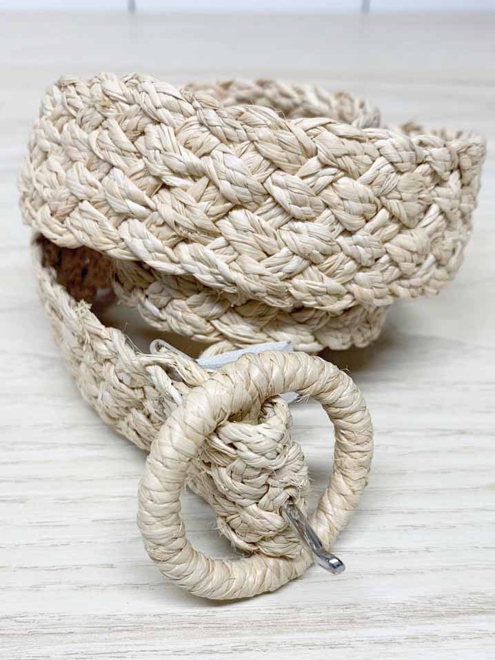 j crew raffia braided woven summer belt - good market thrift store