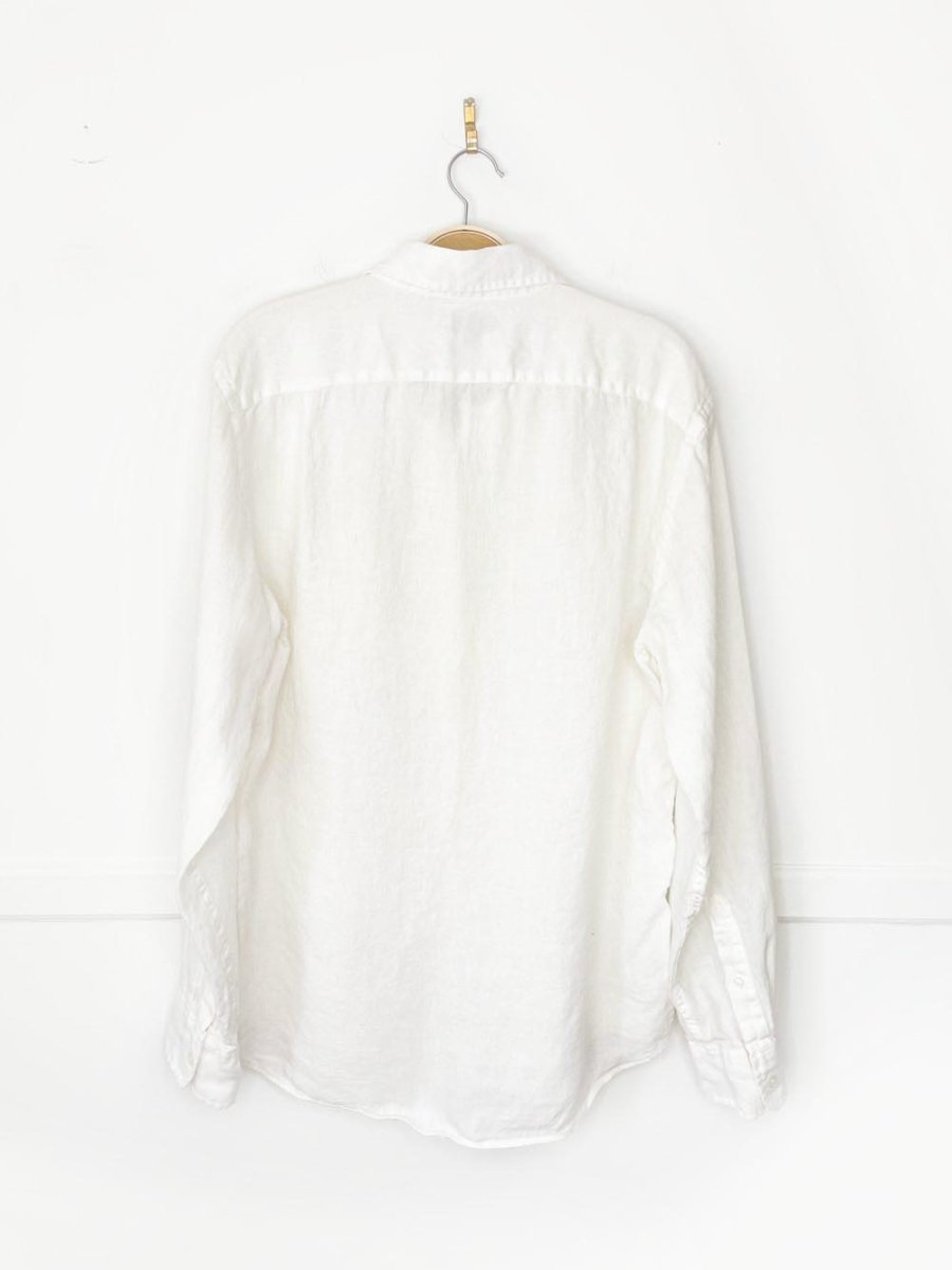 j crew x baird mcnutt 100% irish linen full button shirt - good market thrift store